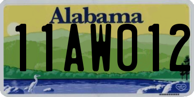 AL license plate 11AW012