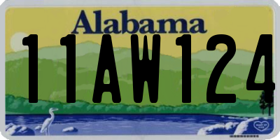 AL license plate 11AW124
