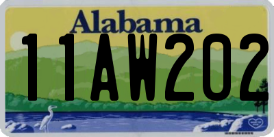 AL license plate 11AW202