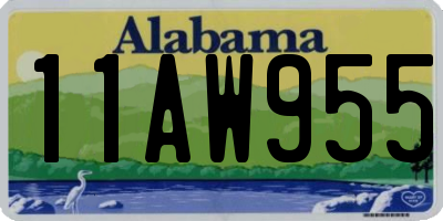 AL license plate 11AW955