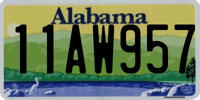 AL license plate 11AW957