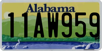 AL license plate 11AW959