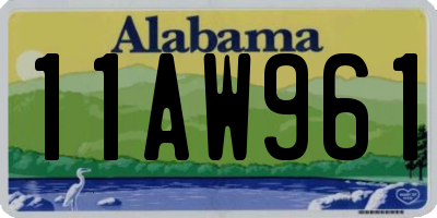 AL license plate 11AW961