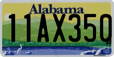 AL license plate 11AX350