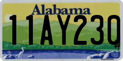 AL license plate 11AY230
