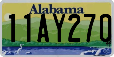 AL license plate 11AY270