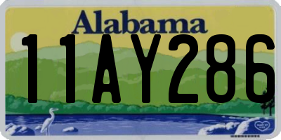 AL license plate 11AY286