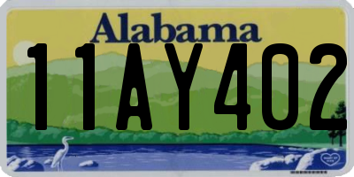 AL license plate 11AY402