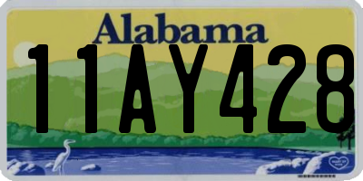 AL license plate 11AY428