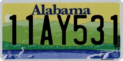 AL license plate 11AY531