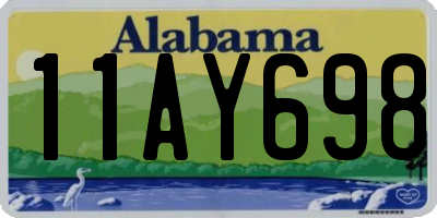 AL license plate 11AY698