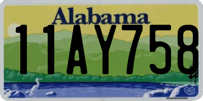 AL license plate 11AY758
