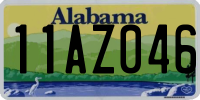 AL license plate 11AZ046