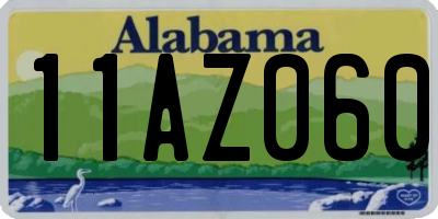 AL license plate 11AZ060