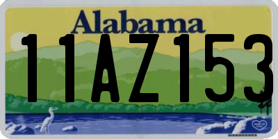 AL license plate 11AZ153