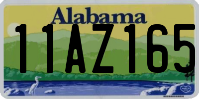 AL license plate 11AZ165