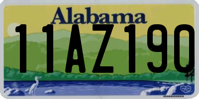 AL license plate 11AZ190