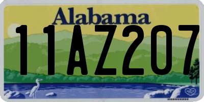 AL license plate 11AZ207