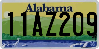 AL license plate 11AZ209