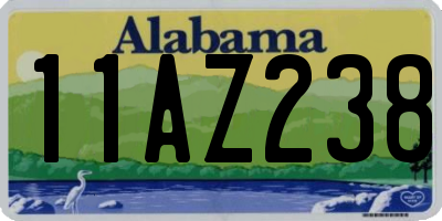AL license plate 11AZ238