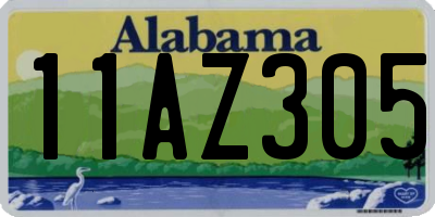 AL license plate 11AZ305