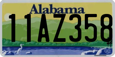 AL license plate 11AZ358