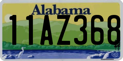 AL license plate 11AZ368