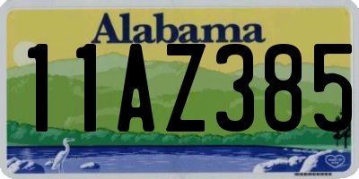 AL license plate 11AZ385