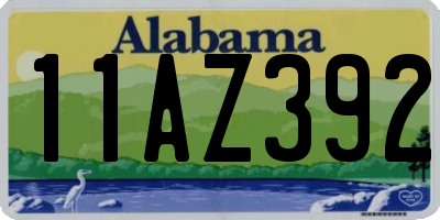 AL license plate 11AZ392