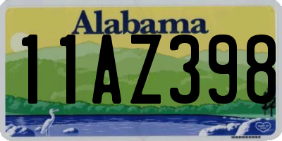 AL license plate 11AZ398