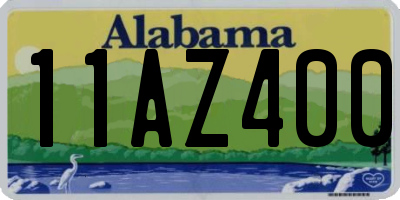 AL license plate 11AZ400