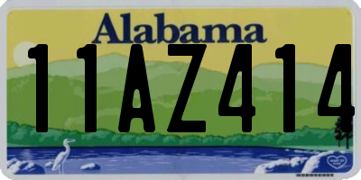 AL license plate 11AZ414
