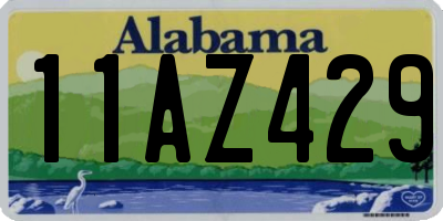 AL license plate 11AZ429