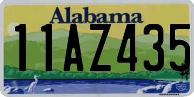 AL license plate 11AZ435