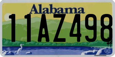 AL license plate 11AZ498
