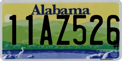 AL license plate 11AZ526