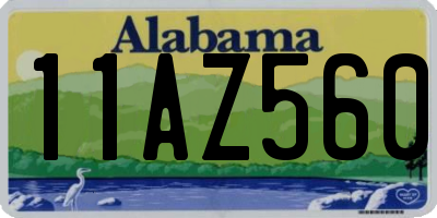AL license plate 11AZ560