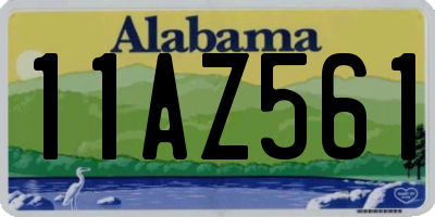 AL license plate 11AZ561