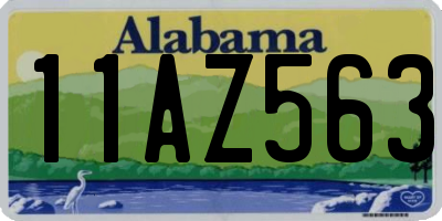 AL license plate 11AZ563