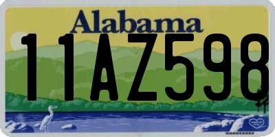 AL license plate 11AZ598