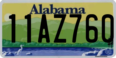 AL license plate 11AZ760
