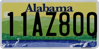 AL license plate 11AZ800