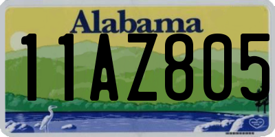 AL license plate 11AZ805