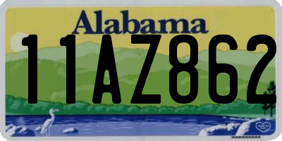AL license plate 11AZ862
