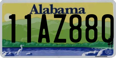 AL license plate 11AZ880