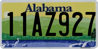 AL license plate 11AZ927