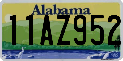 AL license plate 11AZ952