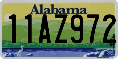 AL license plate 11AZ972