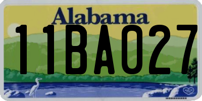 AL license plate 11BA027