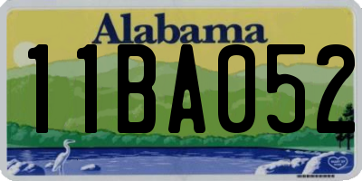 AL license plate 11BA052
